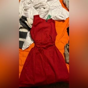 shein red dress